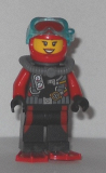 LEGO cty0559 Scuba Diver, Female, Red Flippers