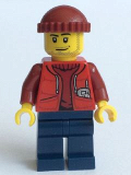 LEGO cty0566 Deep Sea Submariner Male, Dark Red Knit Cap