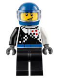 LEGO cty0712 Buggy Driver, Checkered Race Torso, Blue Helmet, Black Legs