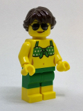 LEGO cty0763 Beachgoer - Green Bikini Top and Shorts